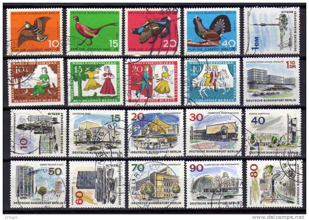 Berlin (West) 1965 Jahrgang Mi 250-269 Komplett Gestempelt [140712III] @ - Used Stamps