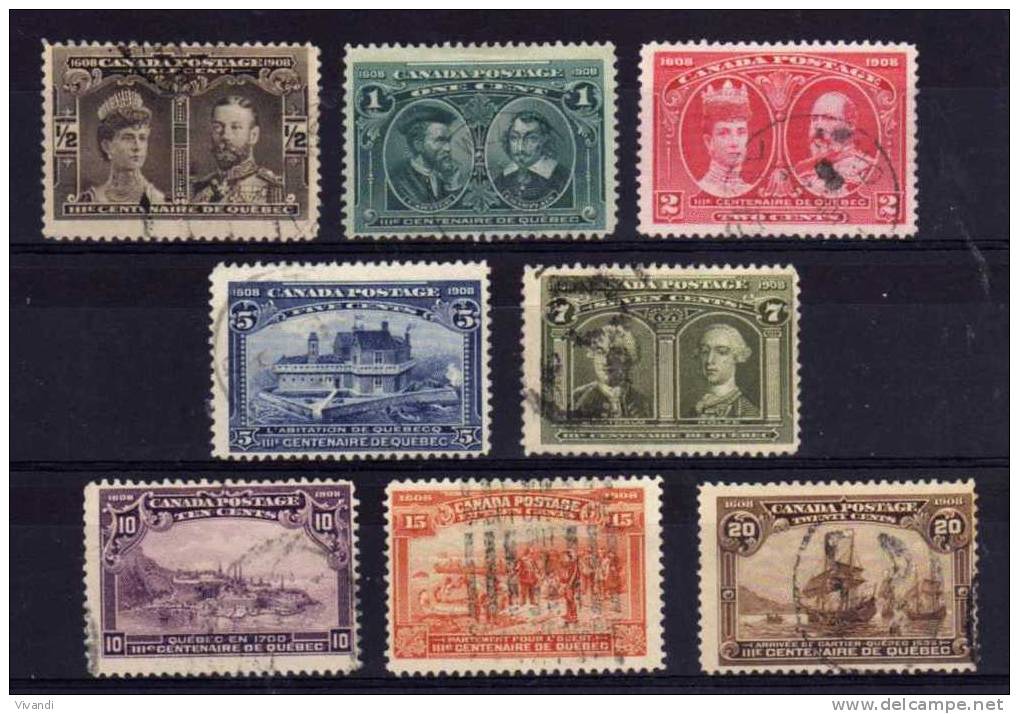 Canada - 1908 - Quebec Tercentenary - Used - Used Stamps