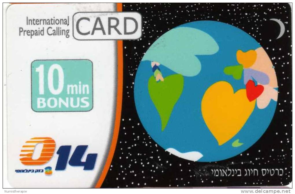 Israël : International Prepaid Calling Card 10 Min Bonus - Israel