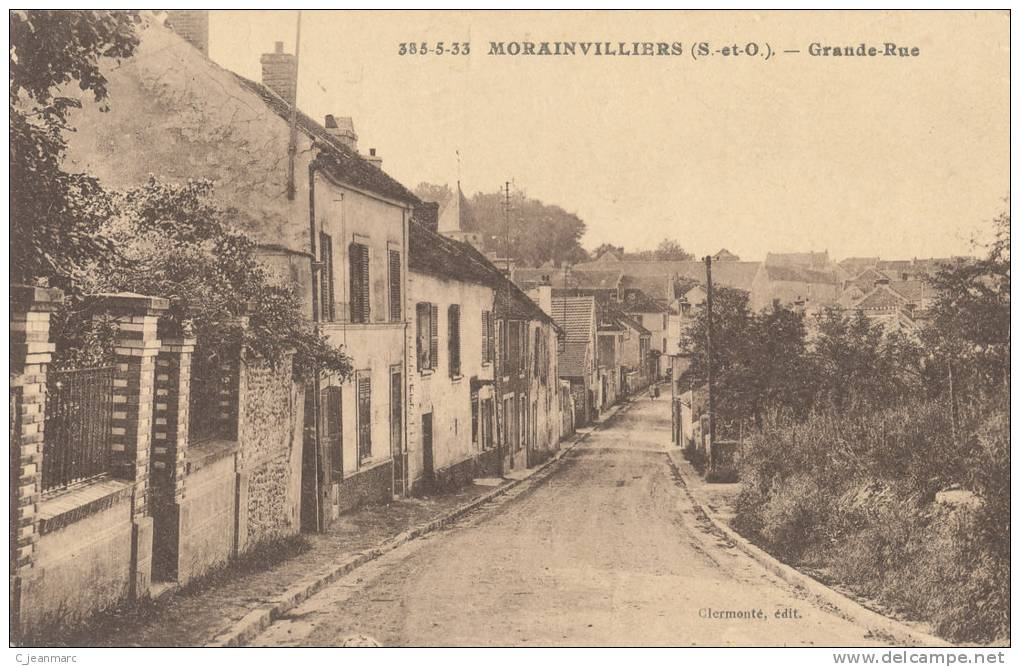 78 MORAINVILLIERS GRANDE RUE NON VOYAGEE  Etat Voir  2 Scans. - Morainvilliers