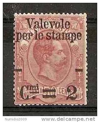 1890 REGNO VALEVOLE STAMPE 2 SU 50 MH * - RR2831-5 - Ongebruikt