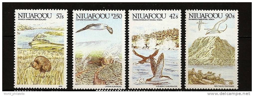 Tonga Niuafo´ou 1988 N° 102 / 5 ** Iles Polynésie, Macareux, Ile Houma, Kiwi, Port D'Akaroa, Albatros, Volcan, Montagne - Tonga (1970-...)