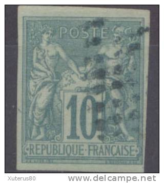 #13# COLONIES GENERALES N° 32 Oblitéré Losange De Points Bleus (Réunion) - Sage
