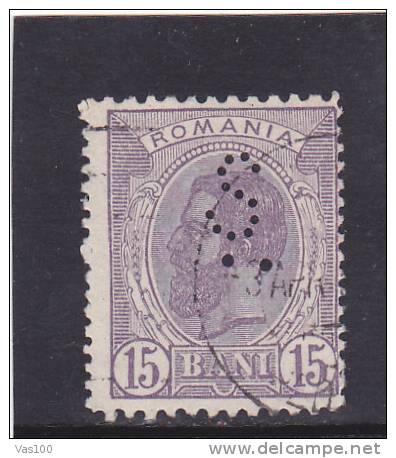 Romania 1893 PERFINS Perfores Perfin Stamps PATIENT S - Perforiert/Gezähnt