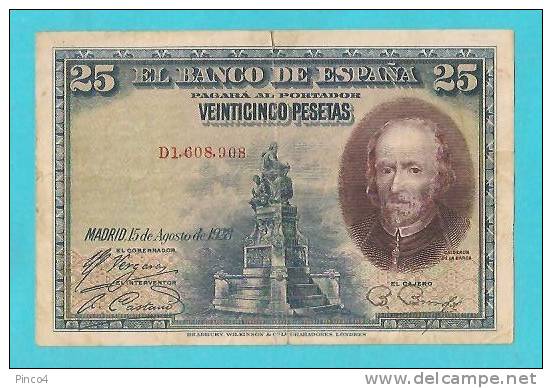 SPAGNA 25 PESETAS 15 AGOSTO 1928 - 1-2-5-25 Peseten