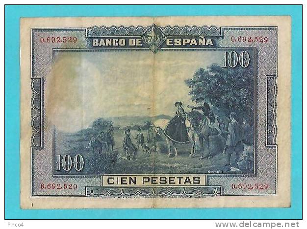 SPAGNA 100 PESETAS CERVANTES 15 AGOSTO 1928 - 100 Peseten