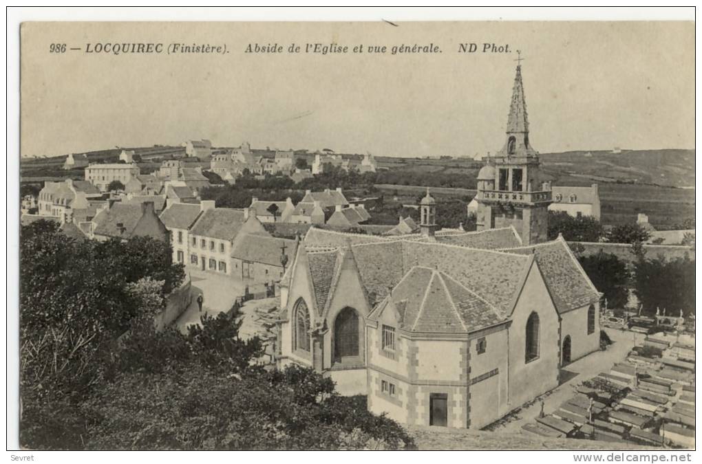 LOCQUIREC. - Abside De L'Eglise Et Vue Générale - Locquirec