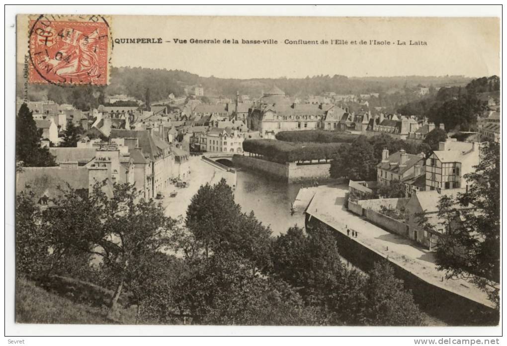 QUIMPERLE. - Vue Générale De La Basse-ville. - Confluent De L´Ellé Et De L´Isole - Quimperlé