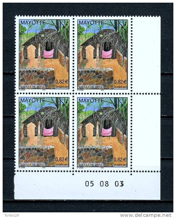 MAYOTTE 2003 Poste N° 147 ** Bloc De 4 Coin Daté  Neufs Ier Choix. SUP.  (La Ziyara De Polé) - Other & Unclassified