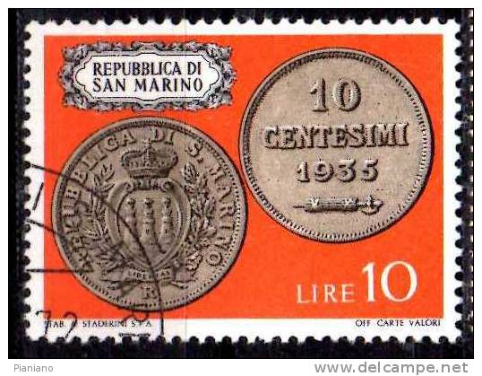 PIA - SMA - 1972 : Monete Della Repubblica  - (SAS 868-875) - Used Stamps
