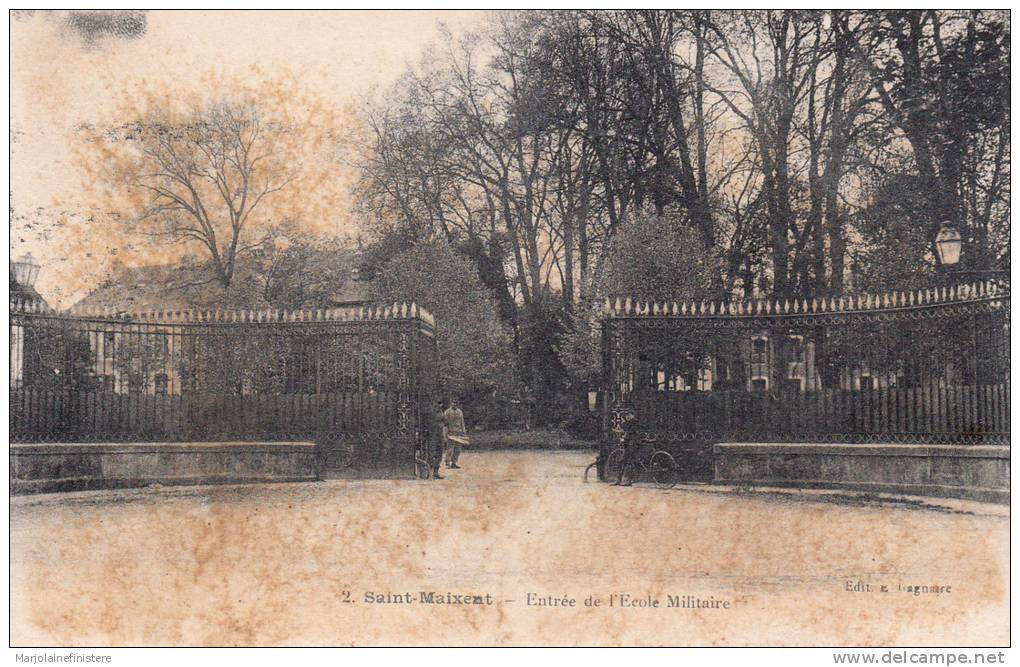 Dép. 79 - Saint-Maixent.- Entrée De L'Ecole Militaire. Ed. E. Gagnaire N°2 - Saint Maixent L'Ecole