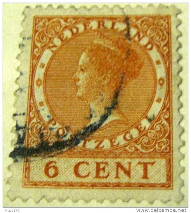 Netherlands 1924 Queen Wilhelmina 6c - Used - Used Stamps