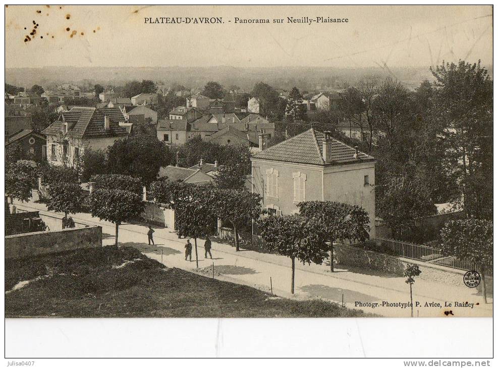 NEUILLY PLAISANCE (93) Vue De La Ville Prise Du Plateau D'Avron - Neuilly Plaisance