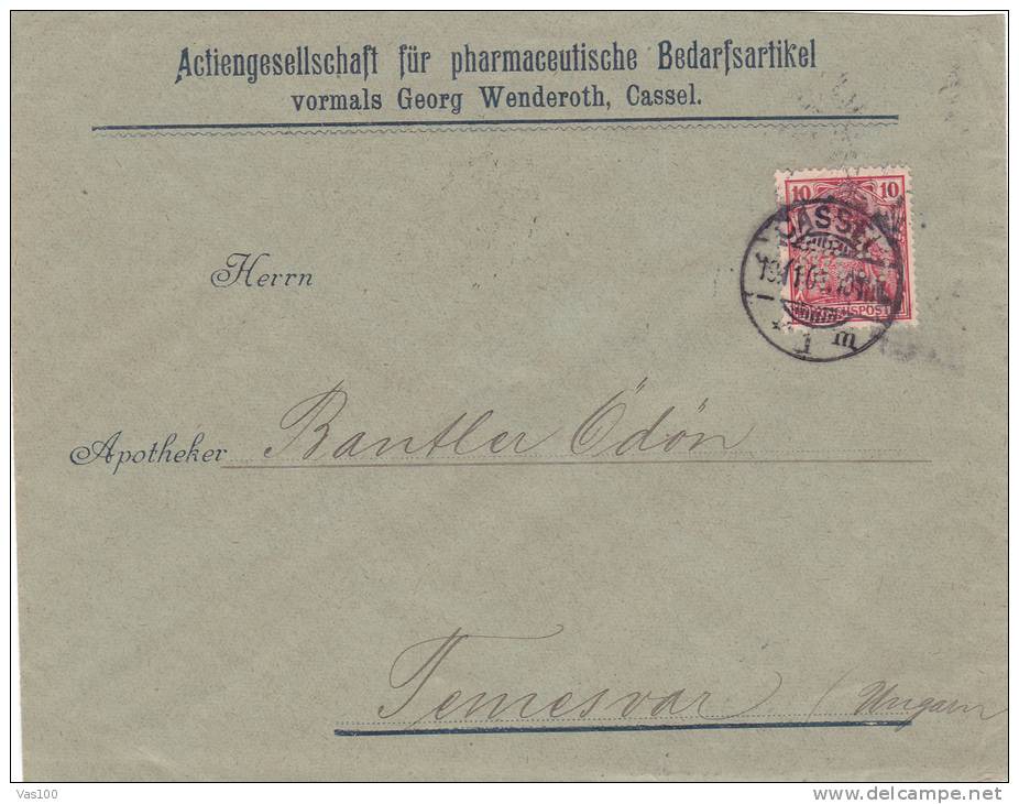 GERMANY 1901 COVERS PERFINS,PERFORES,PHARMACY.PRODUCTS PHARMACEUTICAL,RARE. - Perforiert/Gezähnt