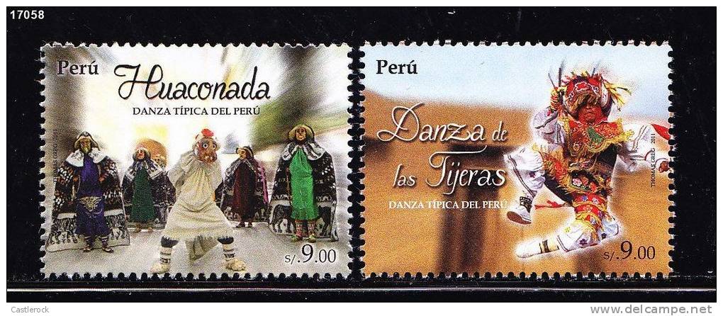 T)2011,PERU,SET(2),TYPICAL DANCE OF PERU,MNH.- - Peru