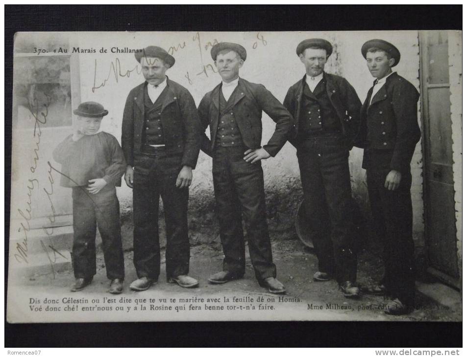 Au Marais De CHALLANS (Vendée) - MARAICHINS - Animée - Voyagée Le 8 Décembre 1908 - Challans