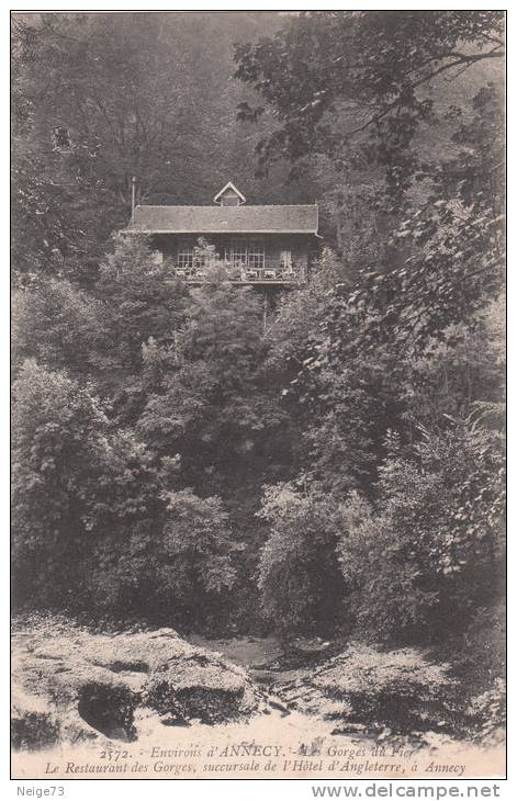 Carte Postale Ancienne Du 74 - Environs D´Annecy - Les Gorges Du Fier - Le Restaurant Des Gorges - Annecy