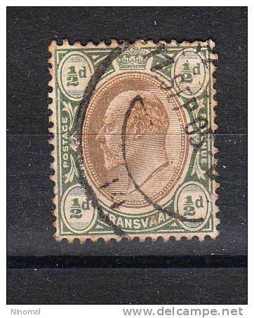 Transvaal   -   1902.  Valore  ½ D  Verde-grigio.  Bello, Centrato, Viaggiato - Transvaal (1870-1909)