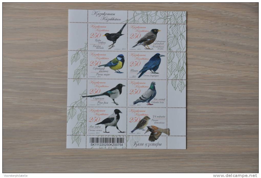 M 1 ++  2011 KAZACHSTAN BIRDS VOGELS OISEAUX  ++ HIGH FACE VALUE ++  MNH POSTFRIS ** - Kazachstan