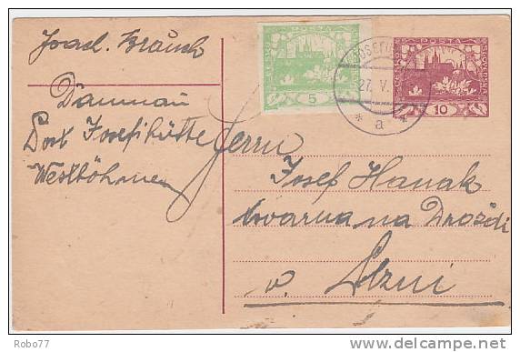 1919 Czechoslovakia Postal Card.   (A05181) - Cartes Postales