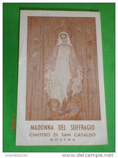 Madonna Del SUFFRAGIO Cimitero Di San Cataldo Santino Teic MODENA - Images Religieuses