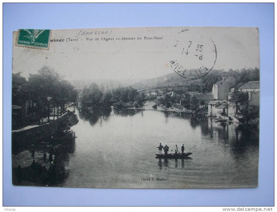 Ma Réf: 59-12-3.                  BRASSAC   Vue De L'Agout Au-dessus Du Pont-Neuf. - Brassac