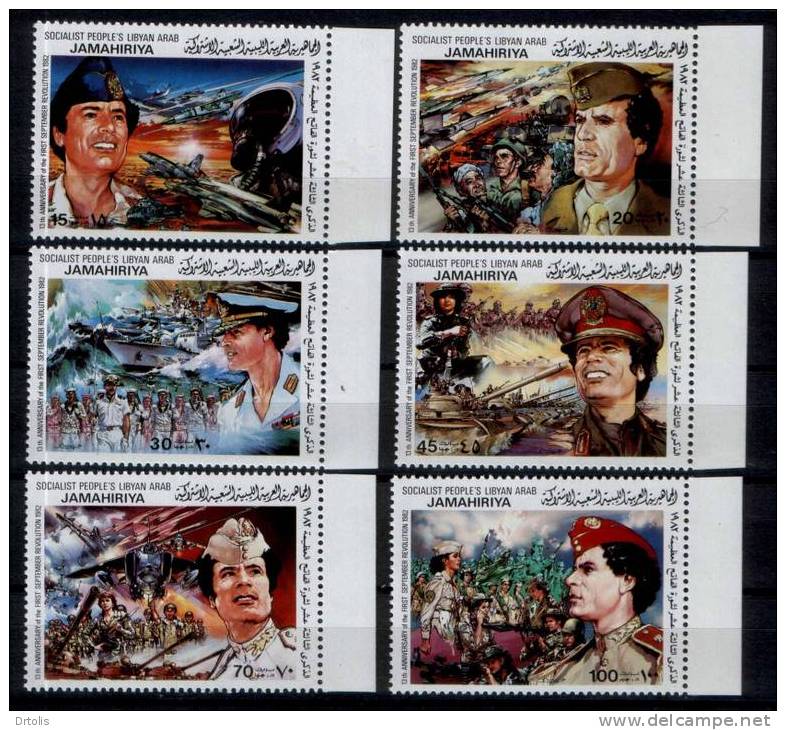 LIBYA / 1982 / 1ST SEPTEMBER REVOLUTION / MICHEL # 1047-52 / MNH / VF/ 3 SCANS . - Libië