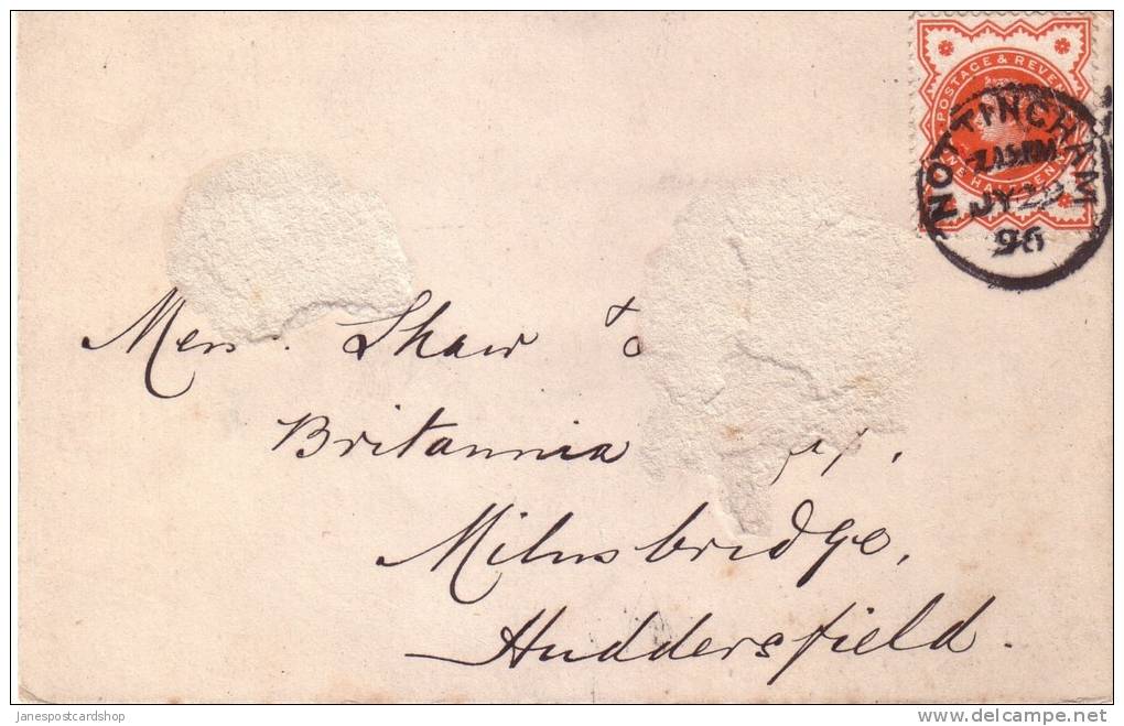 VICTORIAN STAMP WITH CLEAR NOTTINGHAM POSTMARK DATED JULY 29 -1896 - Covers & Documents