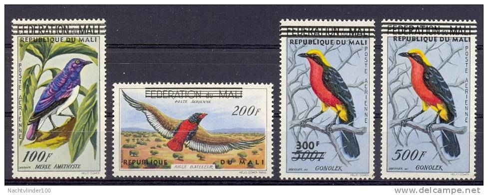 Msk156 FAUNA VOGELS BATELEUR BIRDS VÖGEL AVES OISEAUX QWMA 1960 ONG/MH - Collections, Lots & Séries