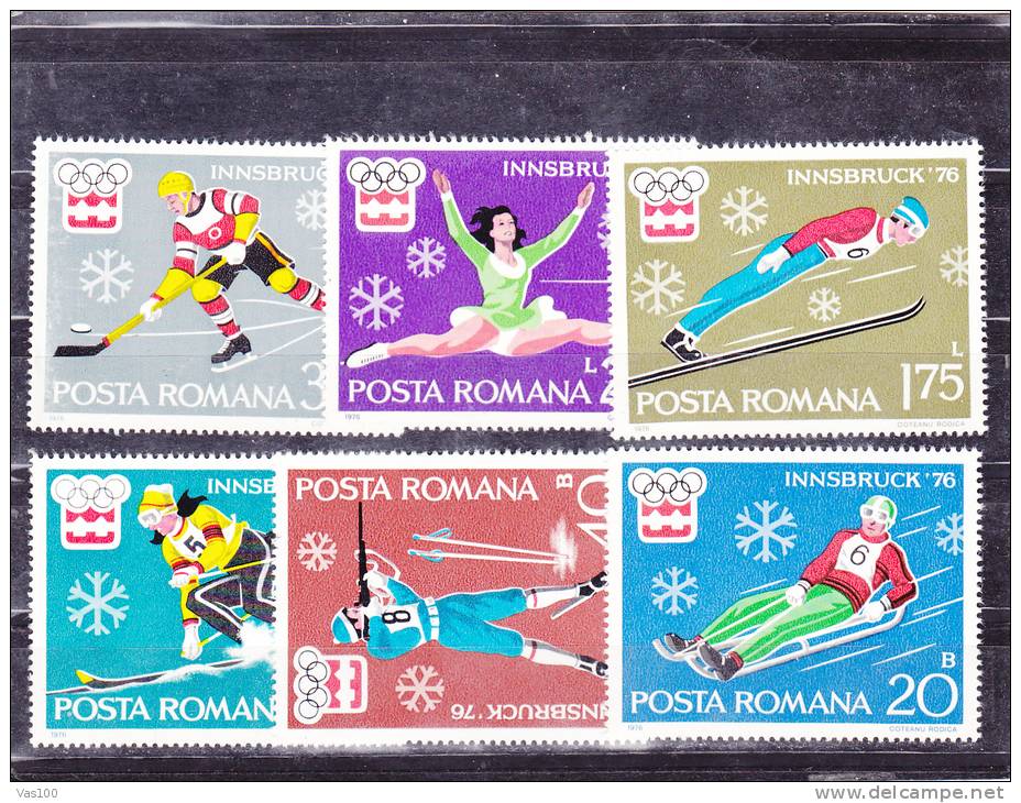 ROUMANIE 1976 Jeux Olympiques D´Innsbruck Yvert 2937-2942 NEUF** MNH Cote : 5.10 Euros - Winter 1976: Innsbruck