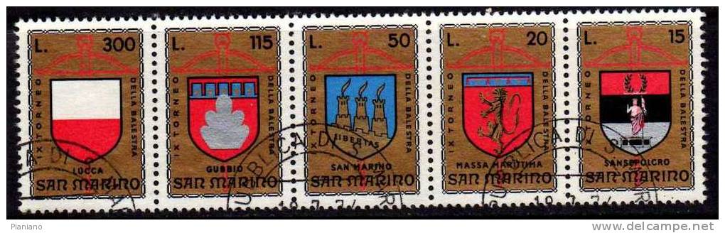 PIA - SMA - 1974 : 9° Torneo Della Balestra - (SAS 921-25) - Used Stamps