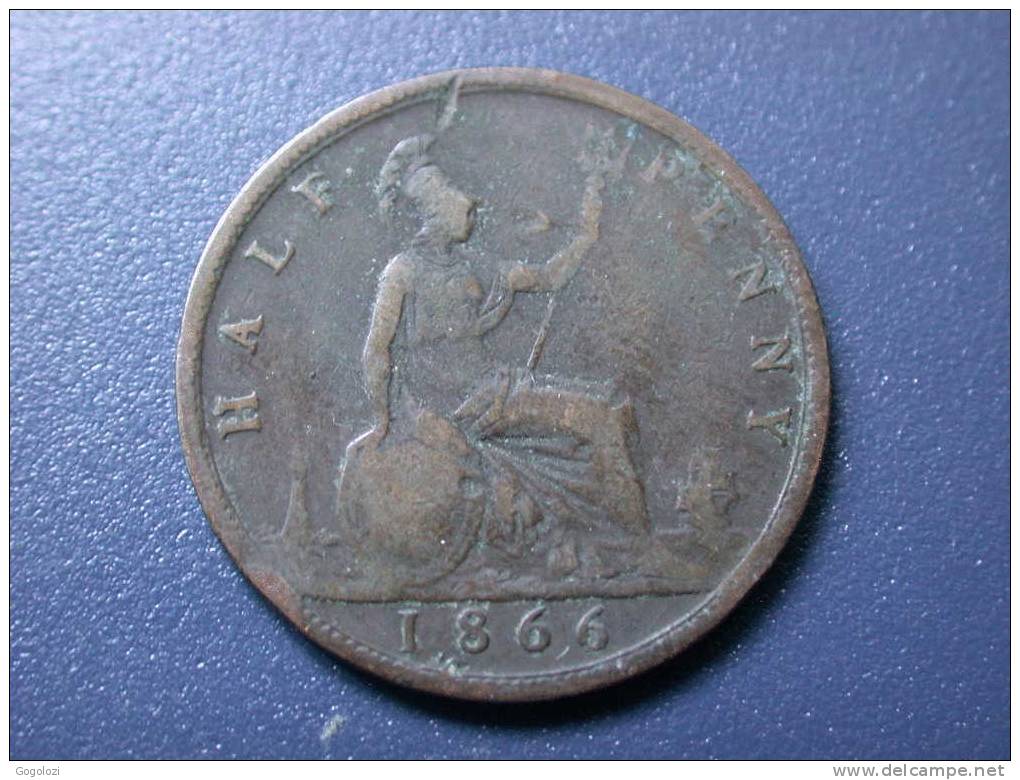 Grande Bretagne 1/2 Penny 1866 - C. 1/2 Penny