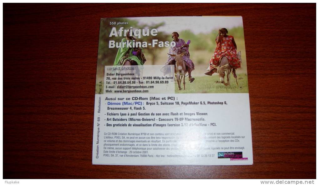 Création Numérique 69 Afrique Burkina-Faso 550 Photos Didier Bergounoux Sur Cd-Rom - Photographs