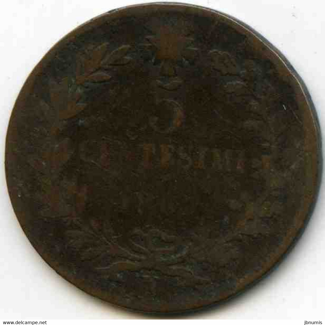 Italie Italia 5 Centesimi 1867 N KM 3.3 - 1861-1878 : Victor Emmanuel II