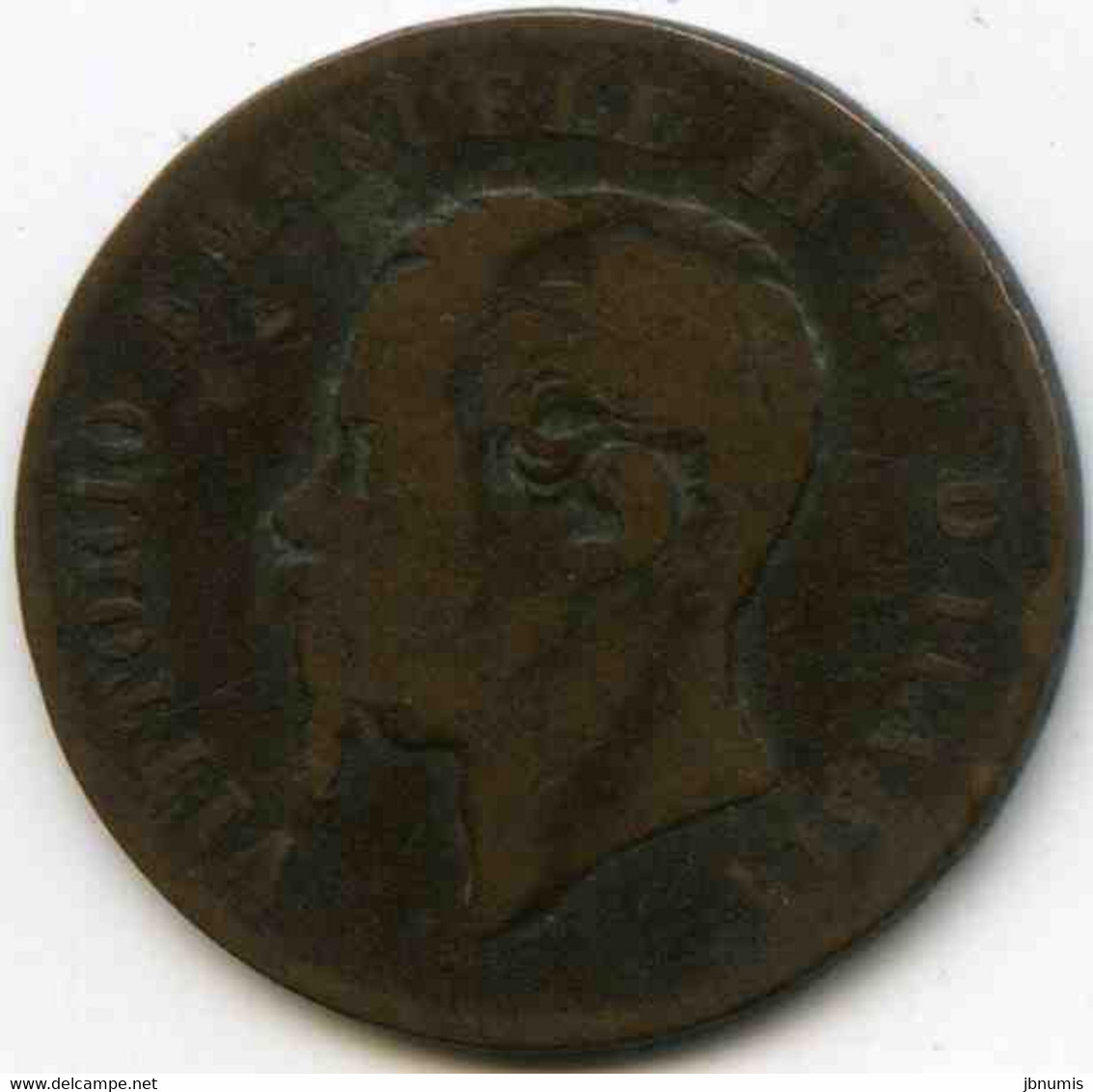 Italie Italia 5 Centesimi 1867 N KM 3.3 - 1861-1878 : Vittoro Emanuele II