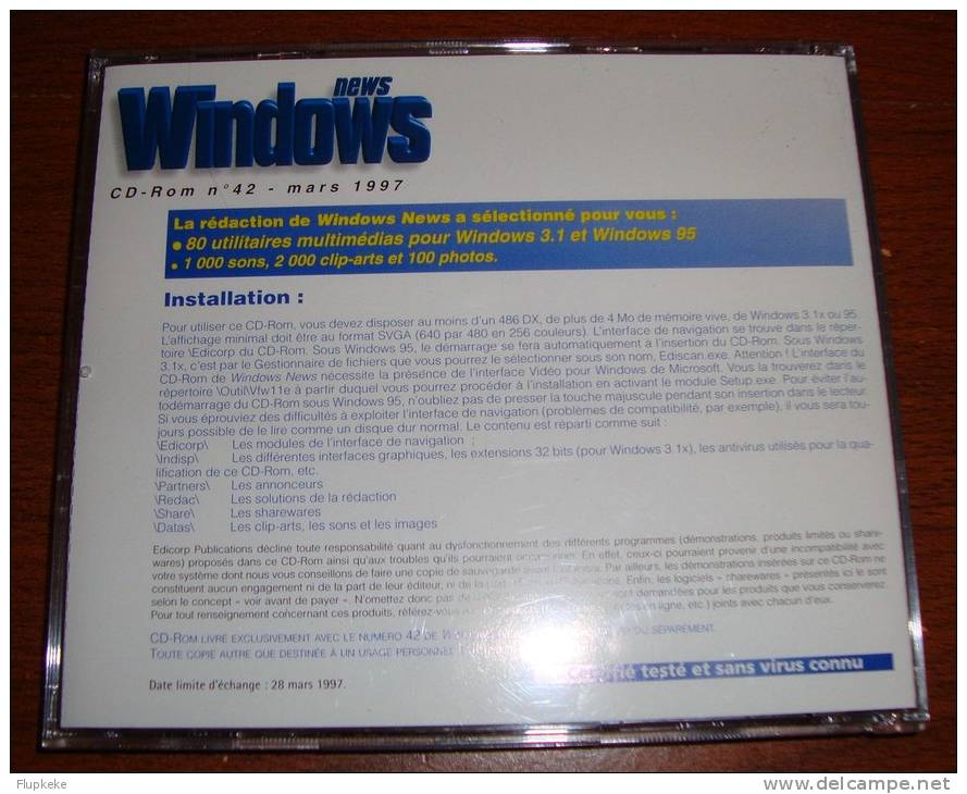 Windows News 42 Mars 1997 1000 Sons 100 Photos 2000 Cliparts Sur Cd-Rom - Informatik