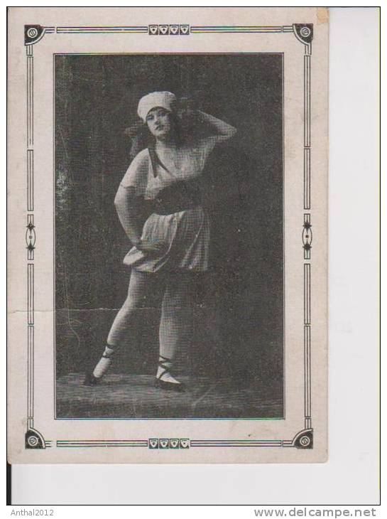 Tänzerin Mit Kopfbedeckung Kurze Hose Sw Um 1920 Postkarte - Danse