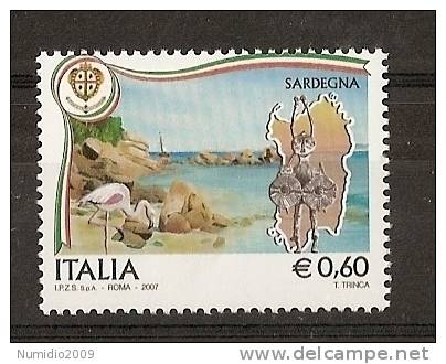 2007 ITALIA Varietà SARDEGNA MNH ** - RR3685-3 - Abarten Und Kuriositäten