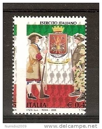 2005 ITALIA Varietà ESERCITO MNH ** - RR3687-3 - Errors And Curiosities