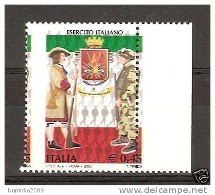 2005 ITALIA Varietà ESERCITO MNH ** - RR3687-6 - Errors And Curiosities