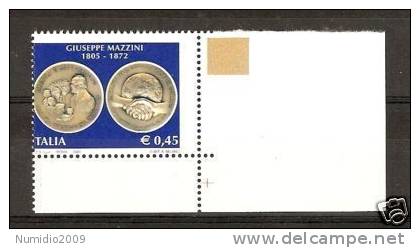 2005 ITALIA Varietà MAZZINI MNH ** - RR3690-5 - Errors And Curiosities