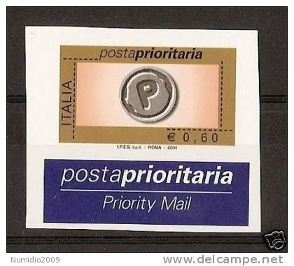 2004 ITALIA Varietà PRIORITARIO 0,60 MNH ** - RR3692-3 - Abarten Und Kuriositäten