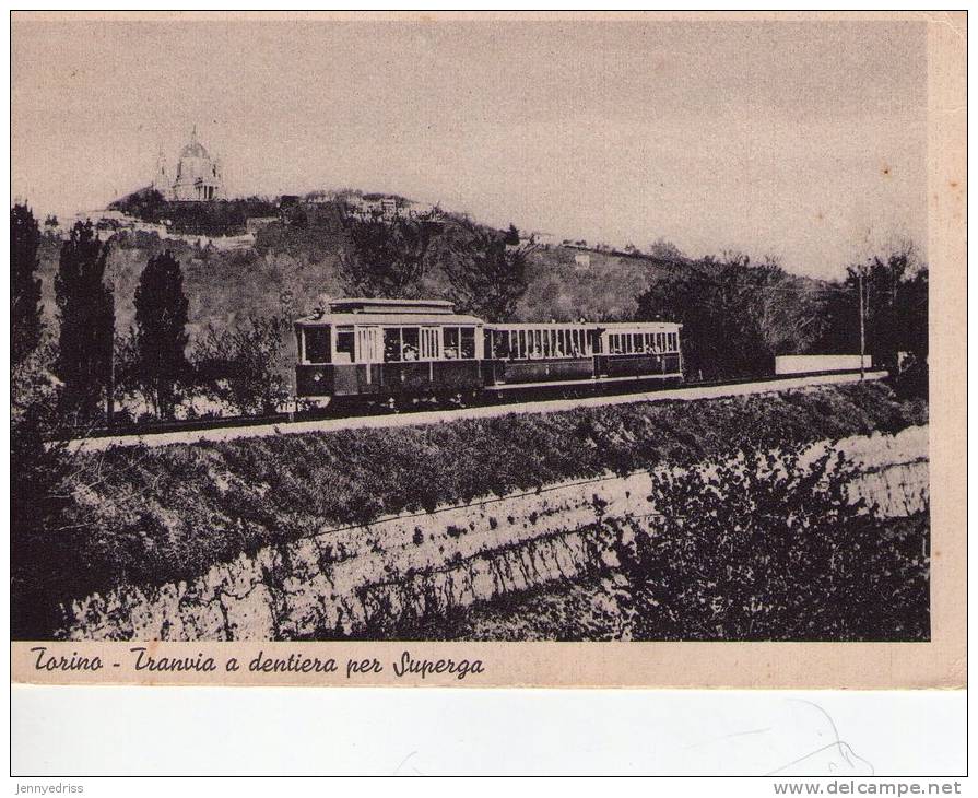 AZIENDA TRANVIE MUNICIPALE TORINO , SUPERGA ,tram , Ferrovia - Transports