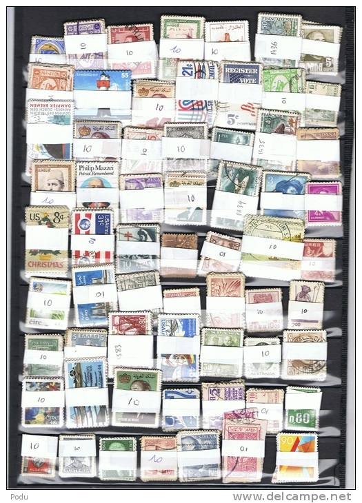 VRAC MONDE Bottes De 10 Timbres  Lot De 1230 Timbres Prix Net 19,45 Euros - Lots & Kiloware (mixtures) - Min. 1000 Stamps