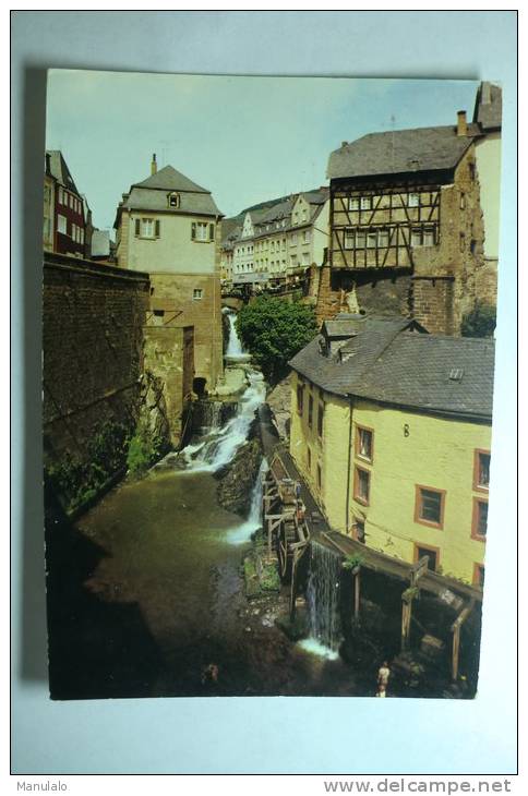 Saarburg A. D. Saar - Altstadt Mit Wasserfall - Saarburg