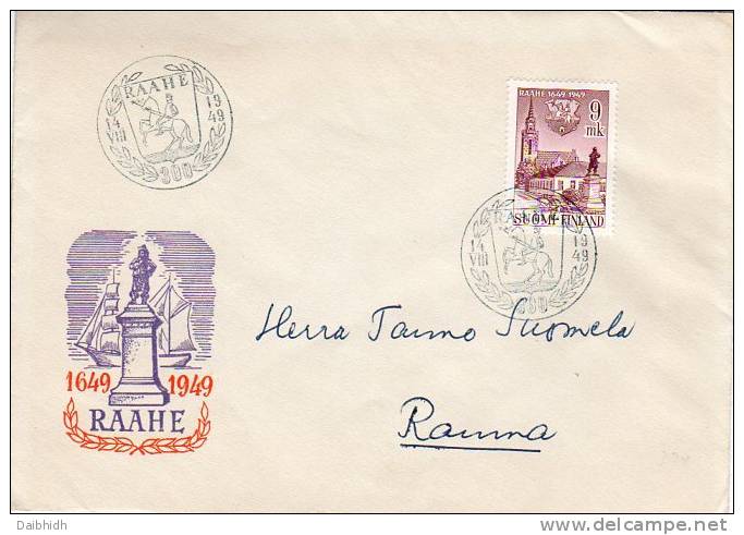 FINLAND 1949 300th Anniversary Of Raahe FDC.  Michel 374 - FDC