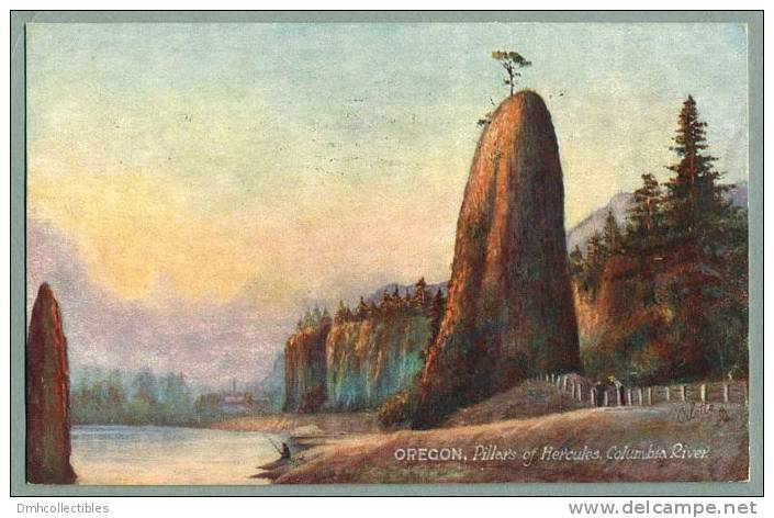 Pillars Of Hercules Columbia River Oregon, 1910 Raphael Tuck "Oilette" Postcard (jj-24) - Other & Unclassified