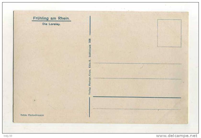 - ALLEMAGNE RHENANIE PALATINAT . FRÜHLING AM RHEIN . DIE LORELEY . - Loreley