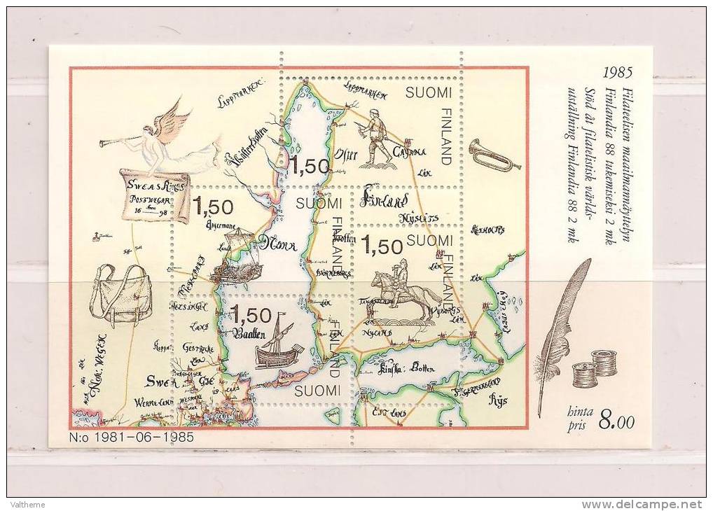 FINLANDE   ( EUFIN - 1  ) 1985    N° YVERT ET TELLIER  BLOC     N° 1    N** - Blocchi E Foglietti