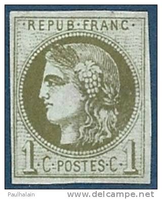 FRANCE Oblitéré Y&T N°39B - 1870 Bordeaux Printing